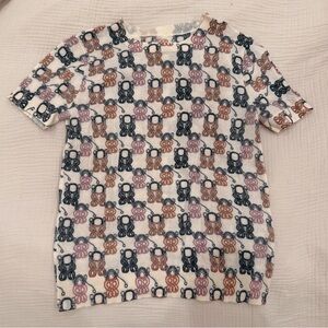 Vintage short sleeve geometric sweater top, size S